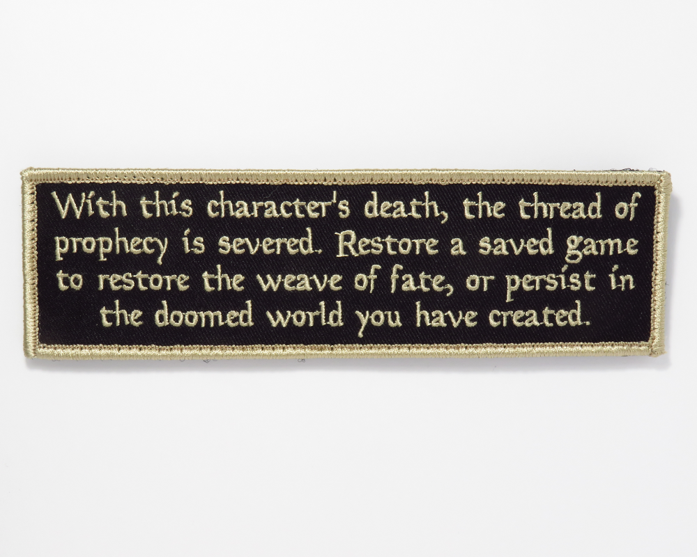 Morrowind Essential NPC Embroidered Patch V2