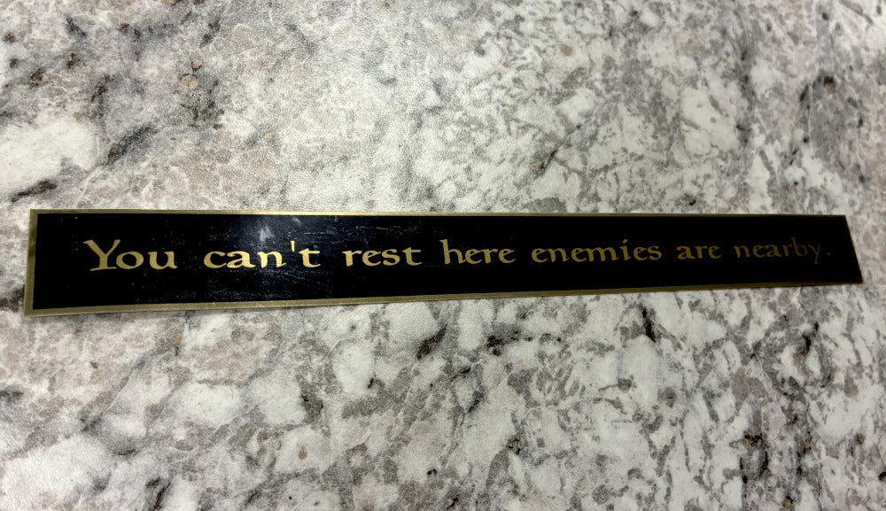 Morrowind Rest Warning Sticker
